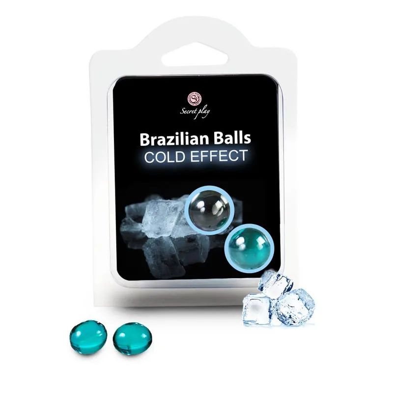 Kit de Massagem Bolas Brasileiras Efeito Frio Secret Play 2 unidades