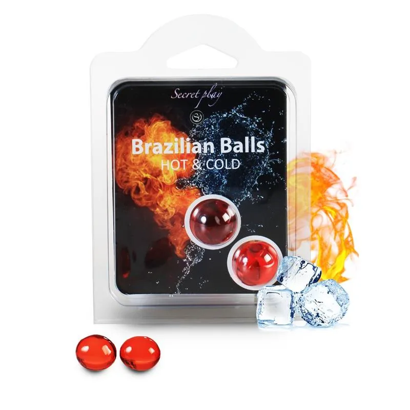 Kit de Massagem Bolas Brasileiras Efeito Frio e Calor Secret Play 2 unidades
