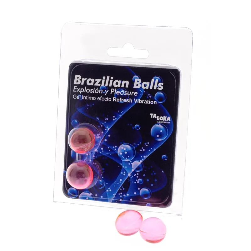 Kit de Massagem Brazilian Balls Efeito Refrescante e Vibração 2 Bolas