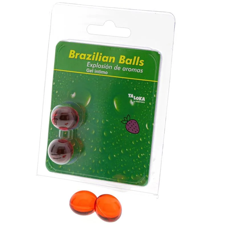 Kit de Massagem Brazilian Balls Morango 2 Unidades