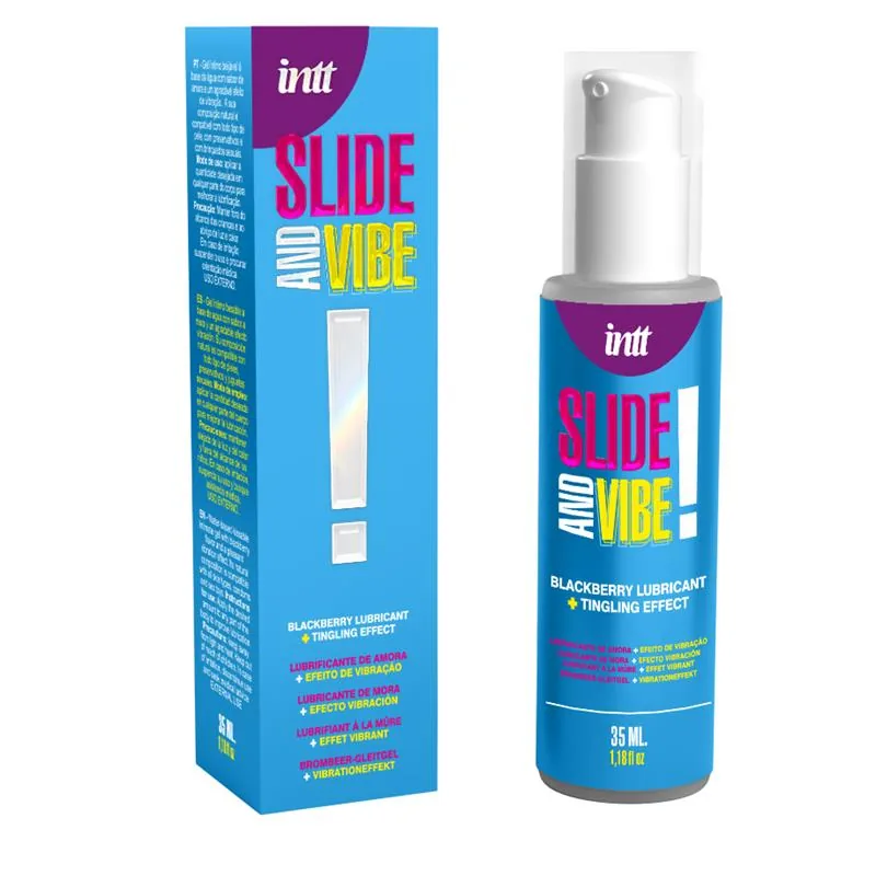 Lubrificante de Água Beijável Amora com Efeito Vibração 35 ml Intt