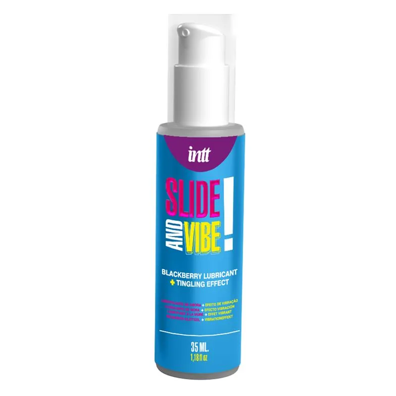 Lubrificante de Água Beijável Amora com Efeito Vibração 35 ml Intt — vista 2 de 3