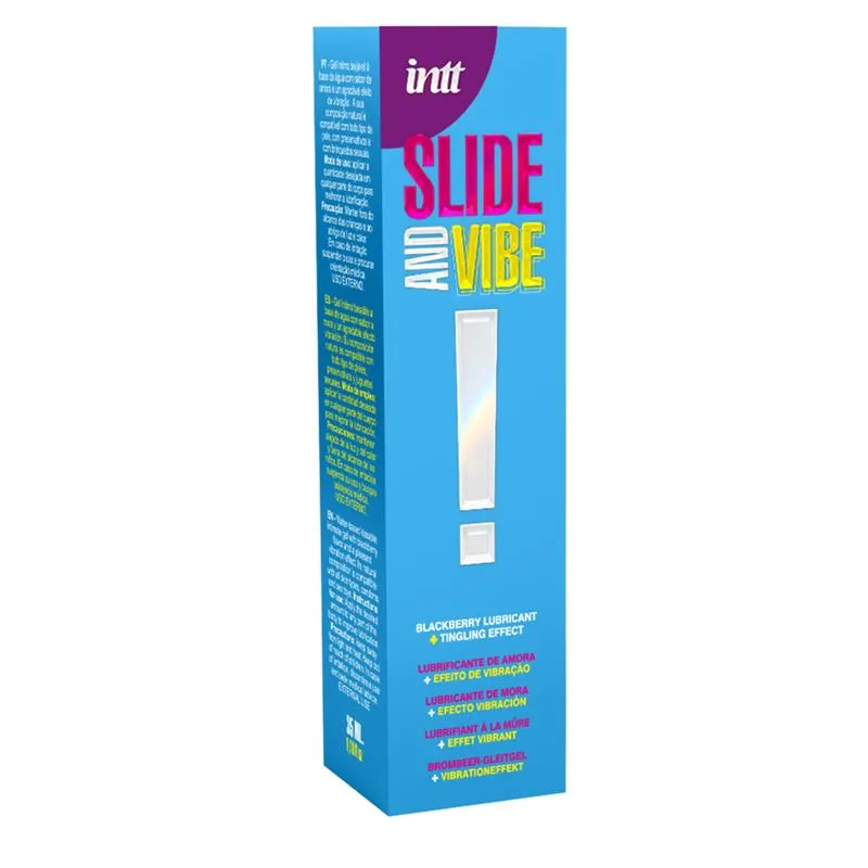 Lubrificante de Água Beijável Amora com Efeito Vibração 35 ml Intt — vista 3 de 3