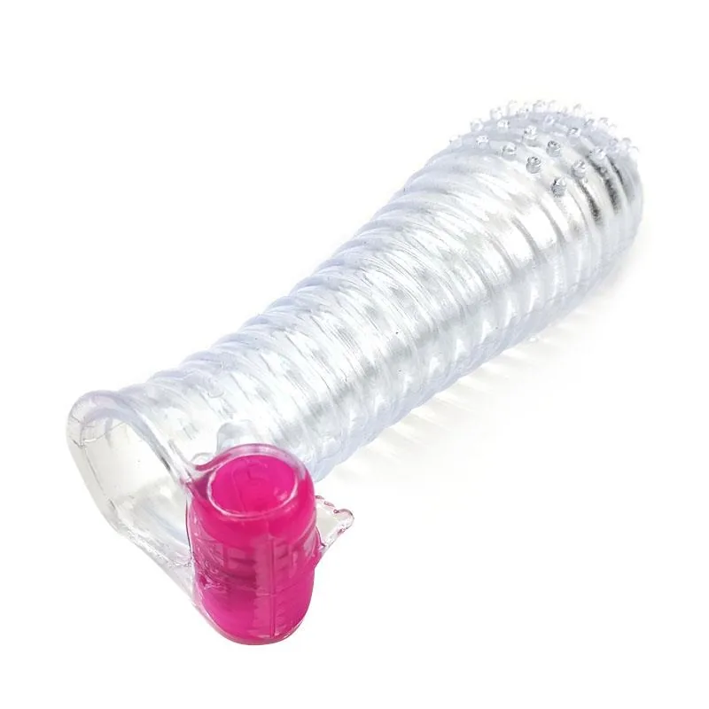 Manga Peniana com Vibração A-Gusto Transparente 14,5 cm