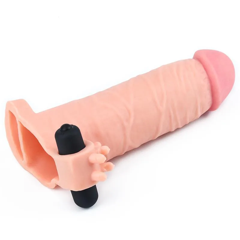 Manga Peniana com Vibração Pleasure X Tender LV1061-F Lovetoy 17,5 cm Natural — vista 2 de 6