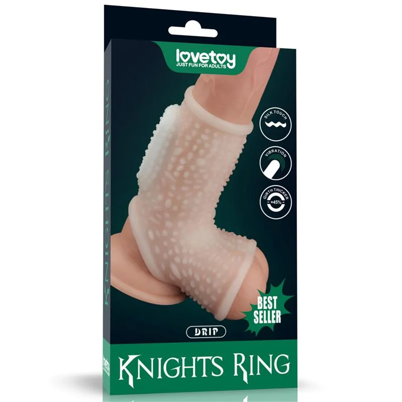 Manga Peniana e de Testículos com Vibração Drip Knights Lovetoy