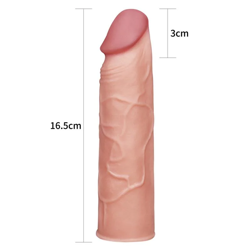 Manga Peniana Pleasure X Tender LV1050-F Lovetoy 17 cm Natural — vista 5 de 6