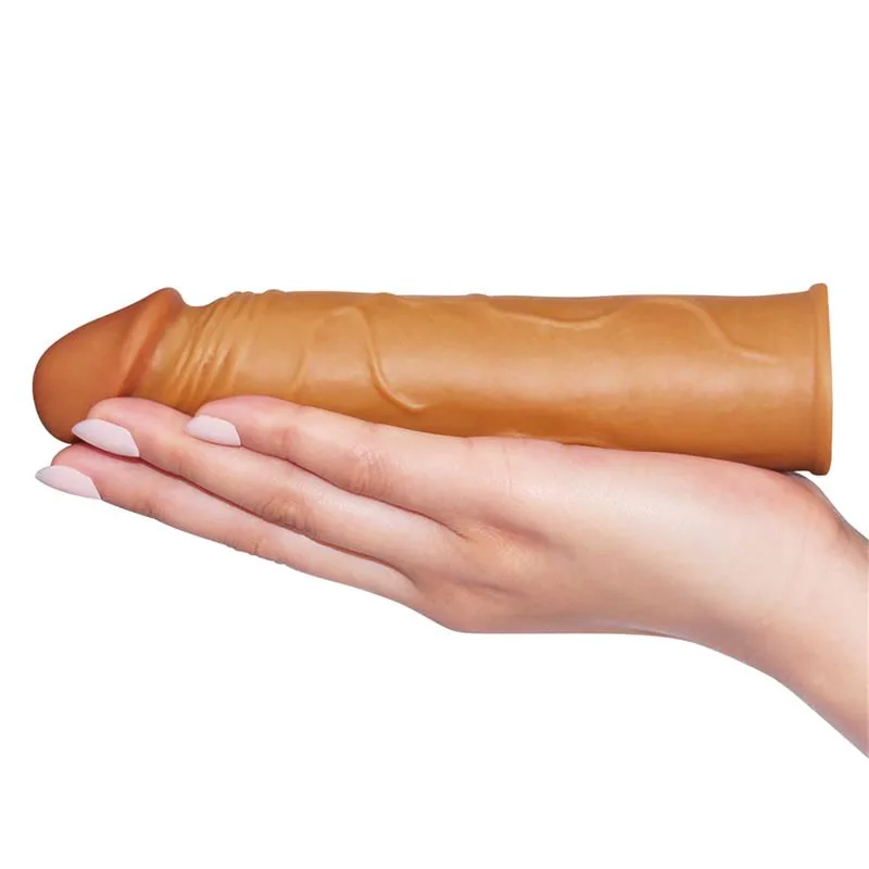 Manga Peniana Pleasure X Tender LV1050 Lovetoy 17 cm Castanha — vista 3 de 6