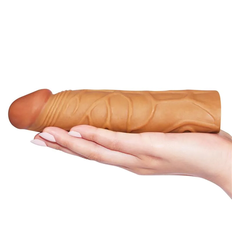 Manga Peniana Pleasure X Tender LV1051 Lovetoy 17 cm Castanha — vista 3 de 6