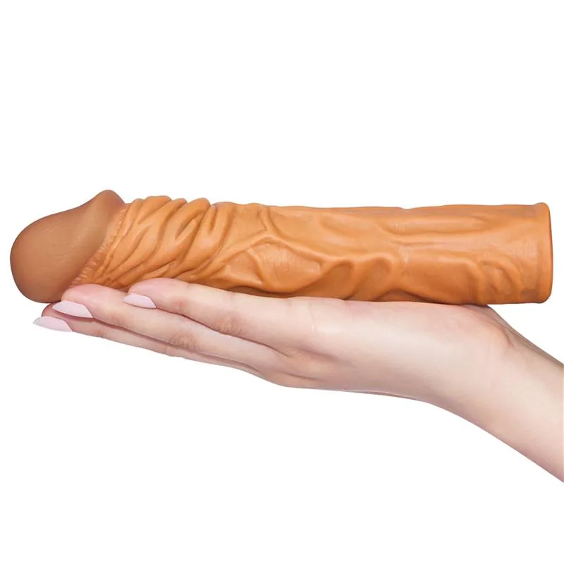 Manga Peniana Pleasure X Tender LV1052 Lovetoy 18,5 cm Castanha — vista 3 de 6