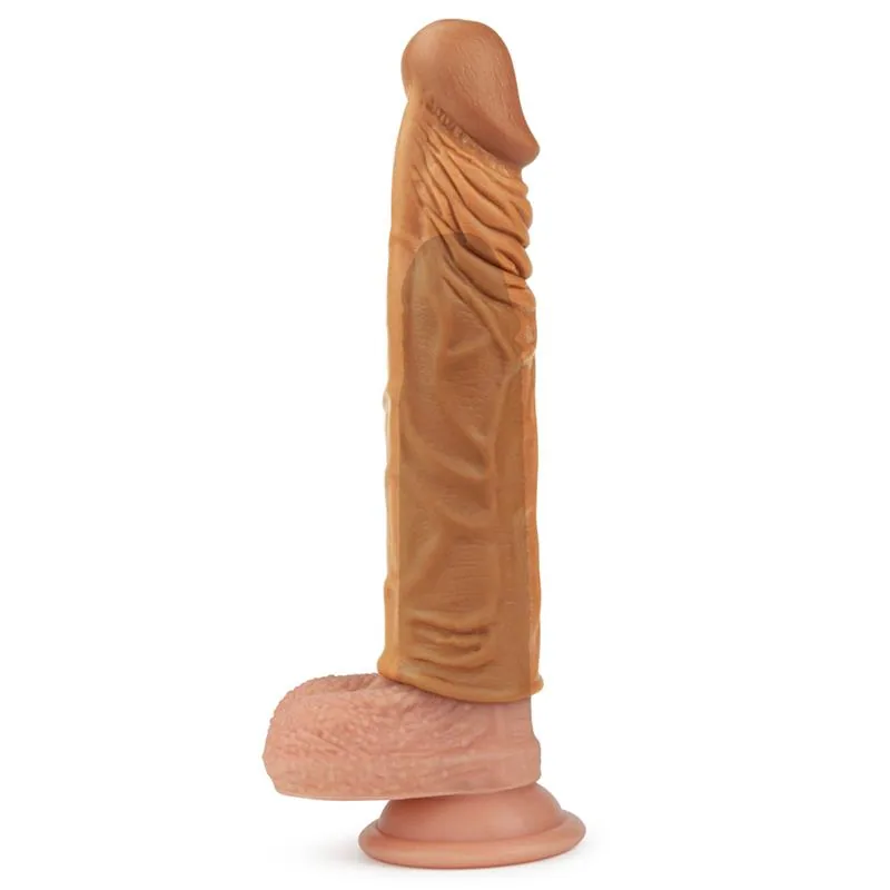 Manga Peniana Pleasure X Tender LV1052 Lovetoy 18,5 cm Castanha — vista 4 de 6