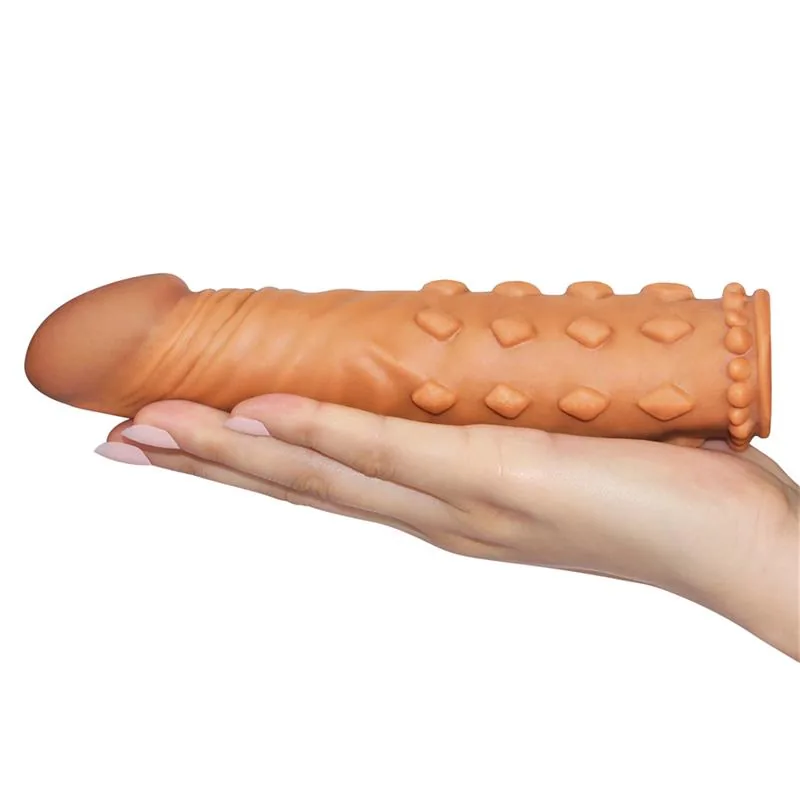 Manga Peniana Pleasure X Tender LV1054 Lovetoy 18 cm Castanha — vista 3 de 6