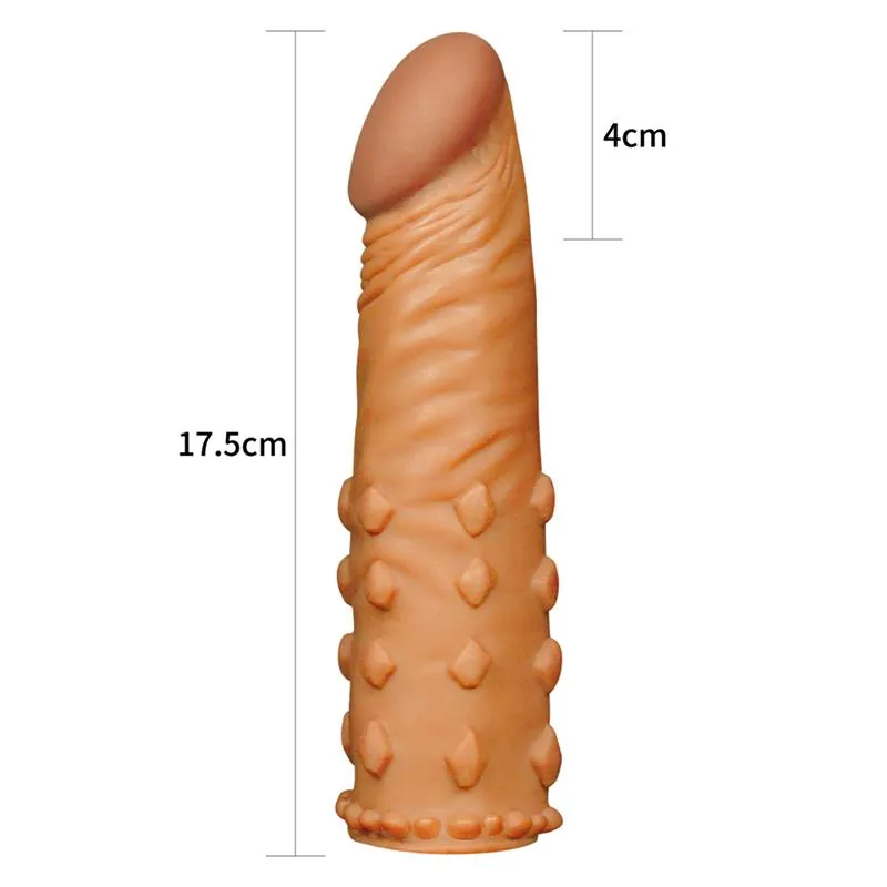 Manga Peniana Pleasure X Tender LV1054 Lovetoy 18 cm Castanha — vista 5 de 6