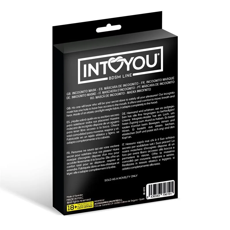 Máscara Lilith com Abertura na Boca IntoYou Preta — vista 3 de 3