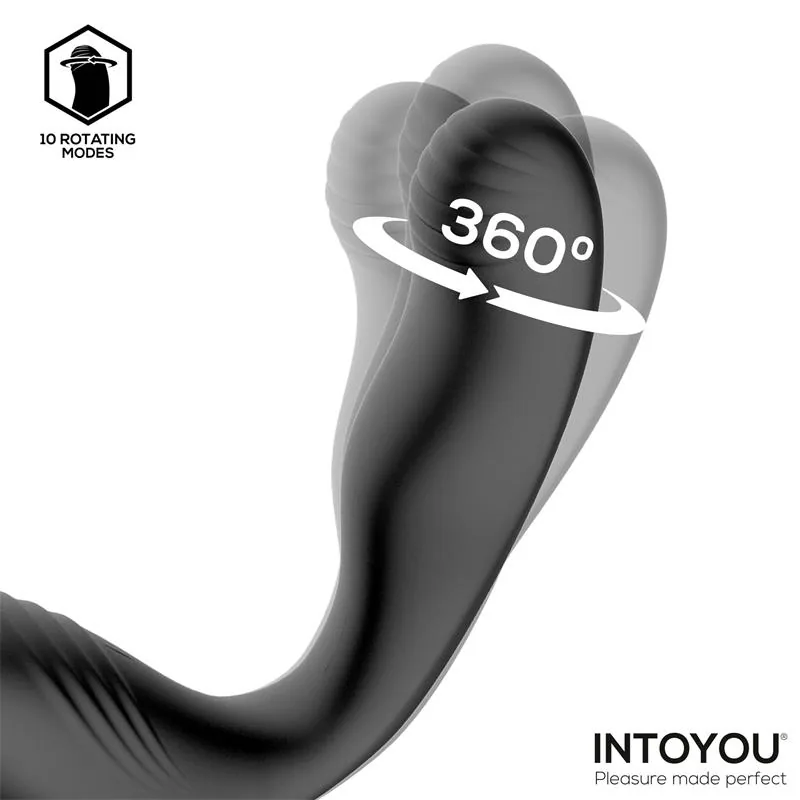 Massajador de Próstata Bruce com Rotação 360º, Duplo Anel e Vibração Intoyou — vista 3 de 9