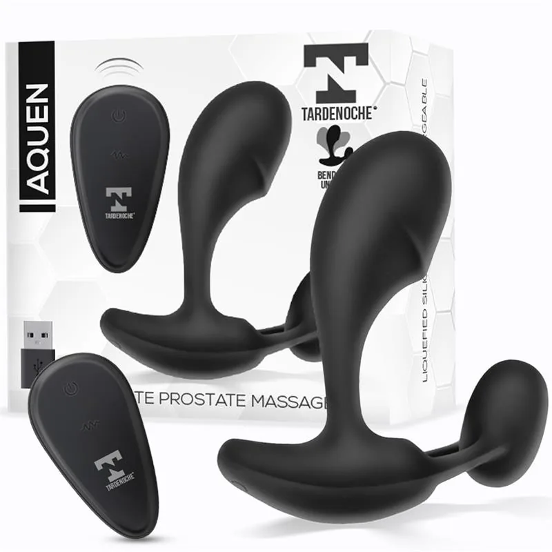 Massajador de Próstata e Períneo com Comando à Distância em Silicone Líquido Aquen