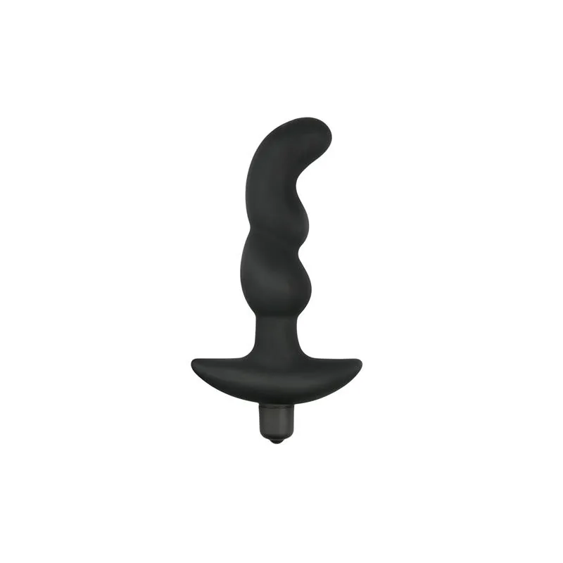 Massajador de Próstata em Silicone com Vibração Preto Easytoys