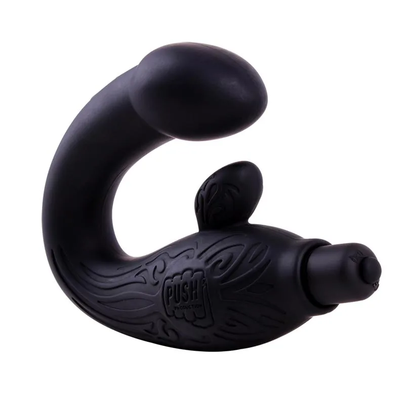 Massajador de Próstata em Silicone Preto Chisa