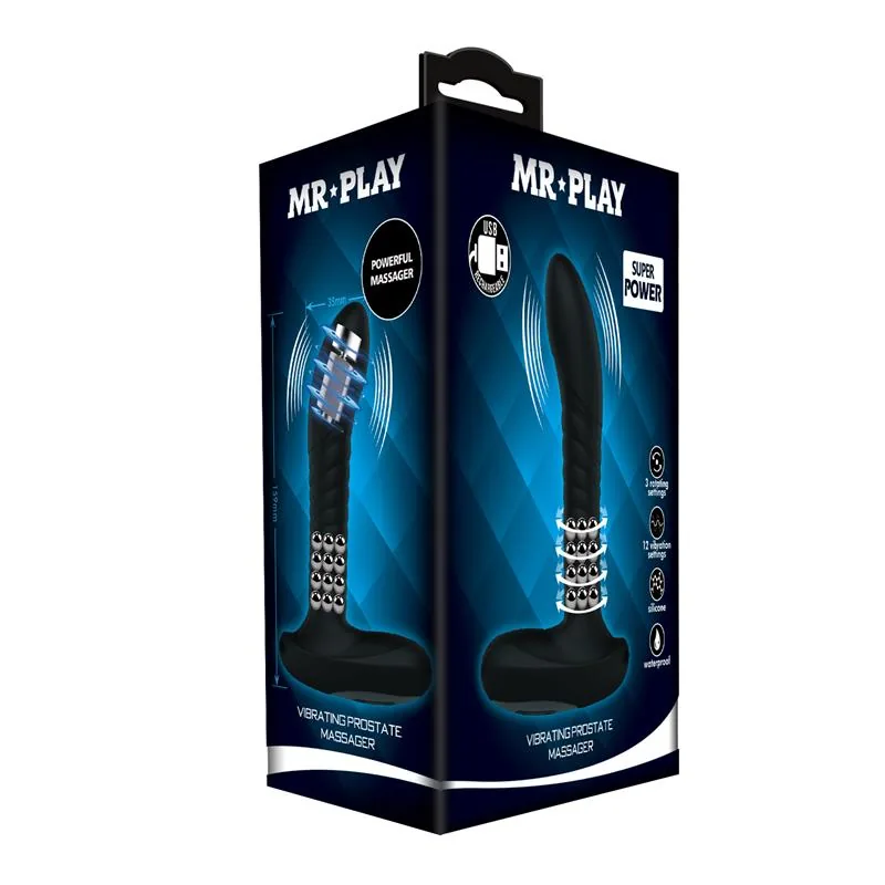 Massajador de Próstata com Vibração e Bolas Rotativas Mr Play — vista 9 de 9