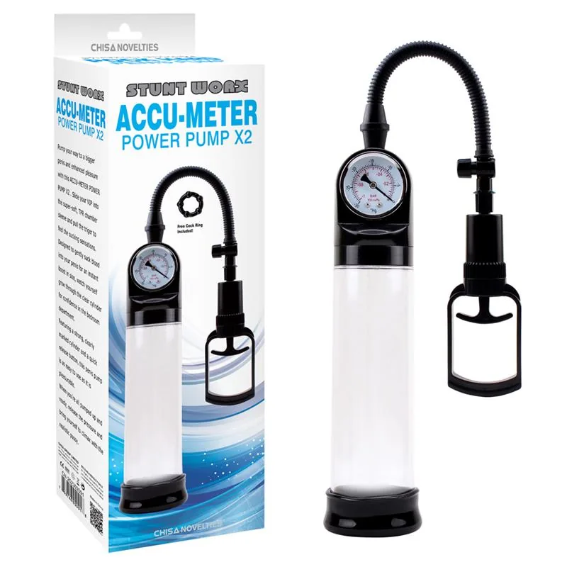 Bomba Masturbadora Accu-Meter Power Pump Chisa 20 cm — vista 2 de 2