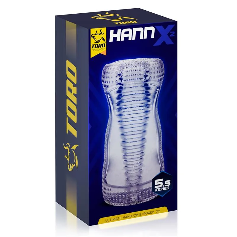Masturbador Manual Hannx2 Ultimate Open Concept Minothor Translúcido 5.5 — vista 2 de 3