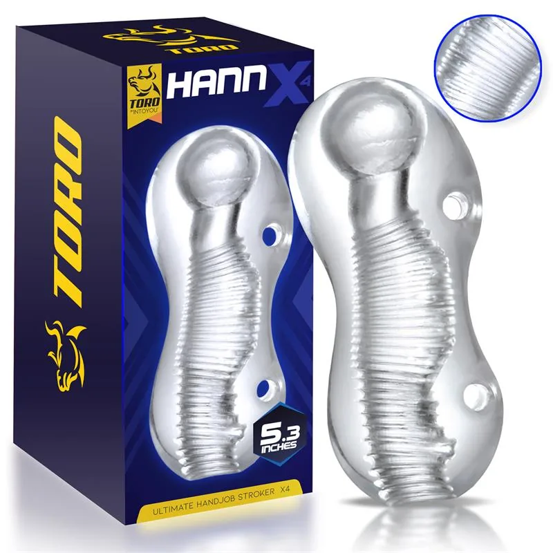 Masturbador Manual Hannx4 Ultimate Minothor Translúcido 5.3
