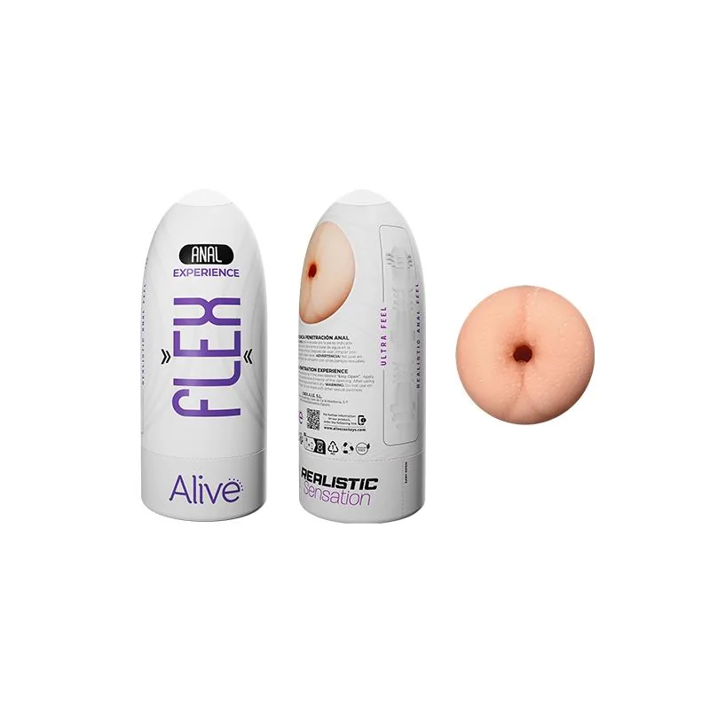 Masturbador Anal Flexível Tamanho M Alive — vista 3 de 3
