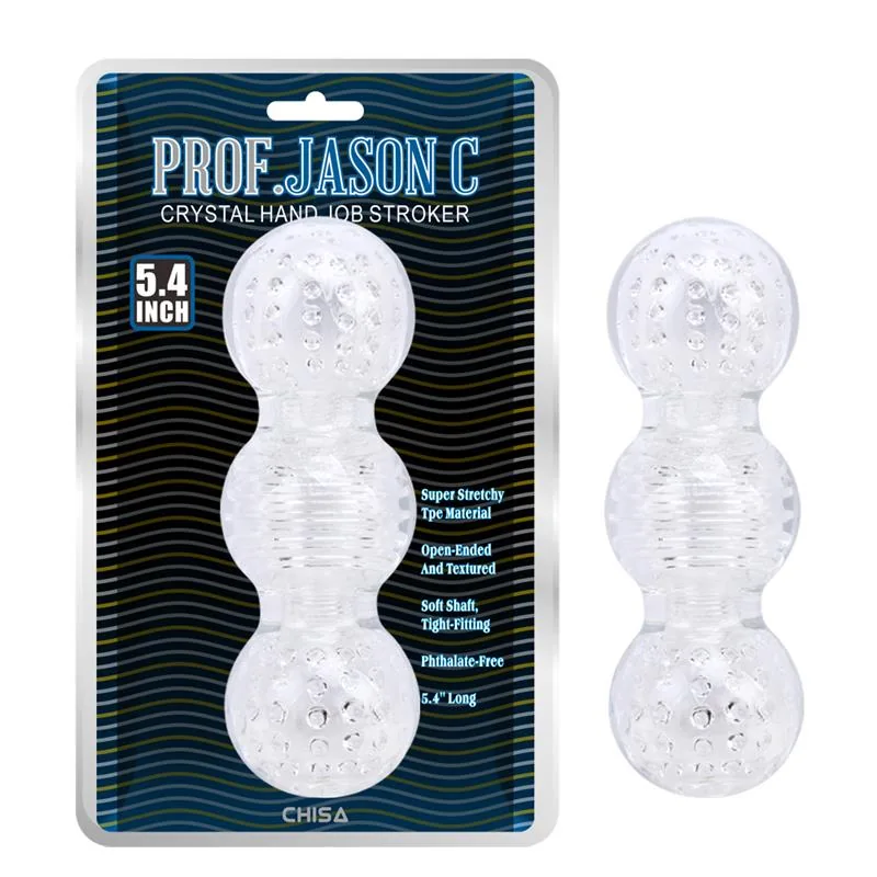 Masturbador Crystal Hand Job com Relevos Internos 14,7 cm
