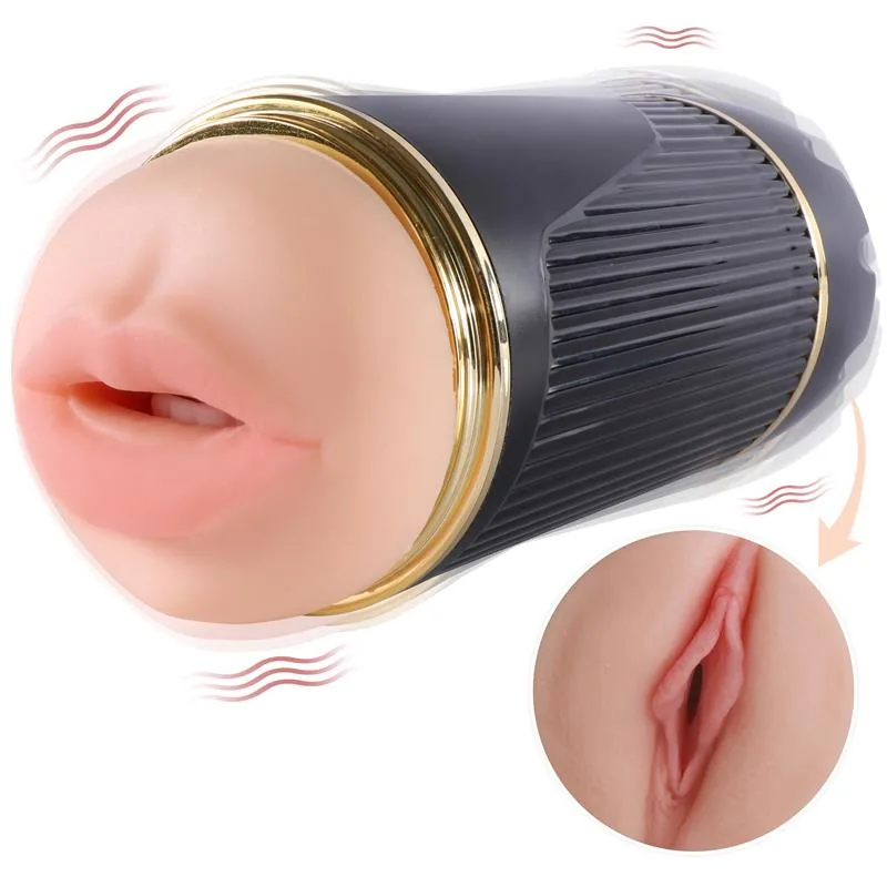 Masturbador Duplo Vagina e Boca Kay 21,5 cm
