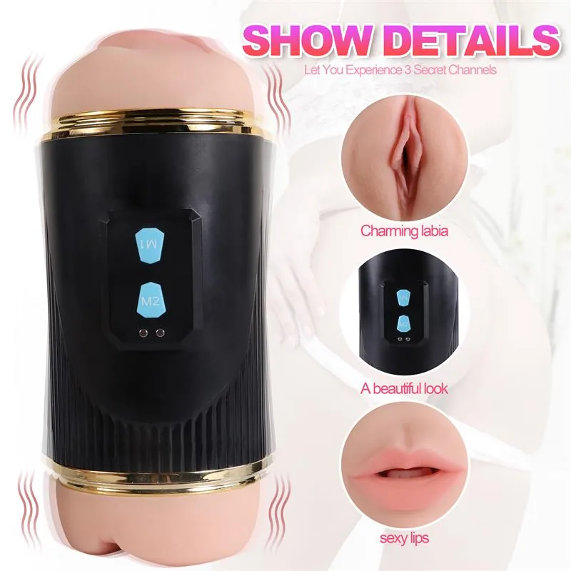 Masturbador Duplo Vagina e Boca Kay 21,5 cm — vista 3 de 3