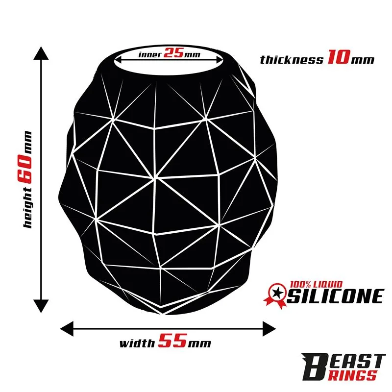 Masturbador e Anel 2 em 1 Silicone Líquido 25 mm — vista 2 de 3