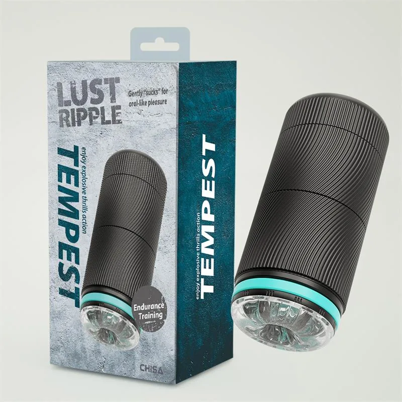 Masturbador Manual Tempest Preto 20 cm
