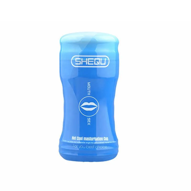 Masturbador Masculino Boca Azul 15,6 cm — vista 2 de 2