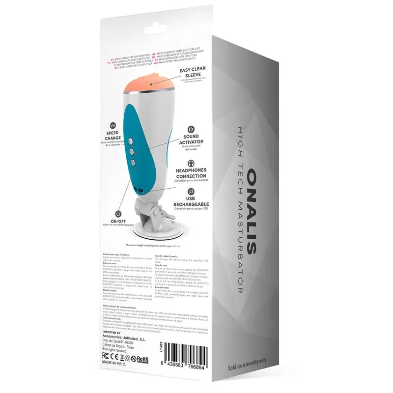 Masturbador Onalis Vibratório com Sistema de Gemidos Vagina 24,5 cm — vista 3 de 3