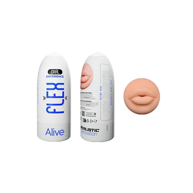 Masturbador Oral Flexível Tamanho M Alive — vista 3 de 3