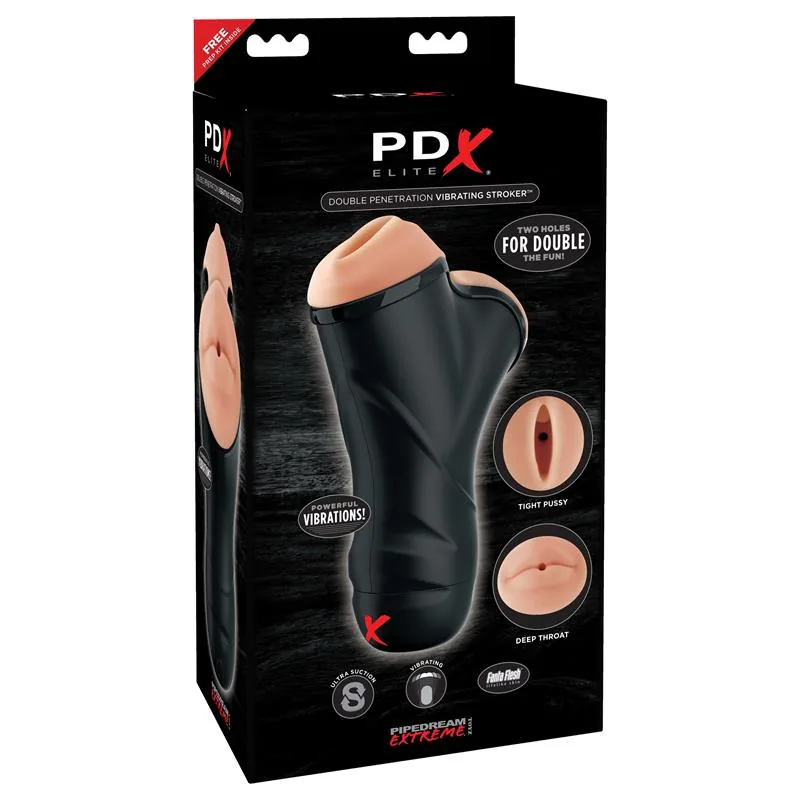 Masturbador PDX Elite Dupla Penetração Vibratório Vagina e Boca — vista 3 de 3