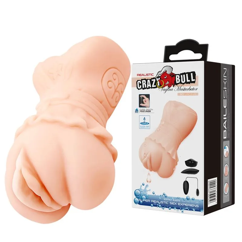 Masturbador Vagina Realista com Vibração Crazy Bull