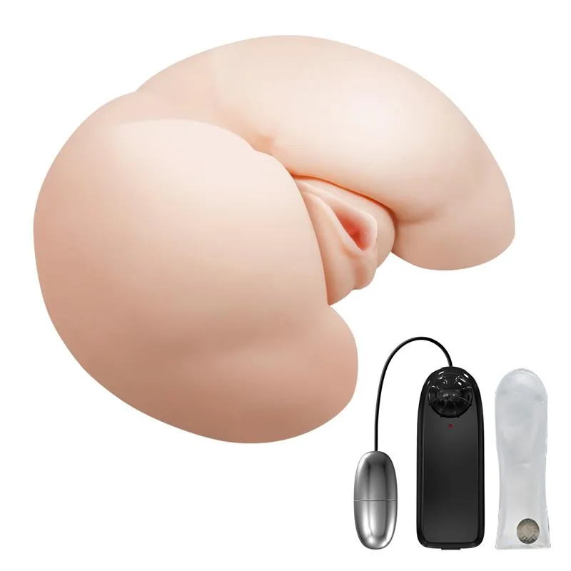 Masturbador Realista Vibratório Vagina e Ânus 22 cm