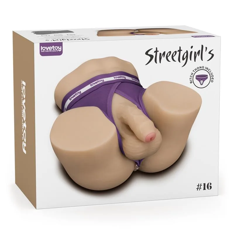 Masturbador Streetgirls 16 com Dildo e Túnel Texturado 23 cm