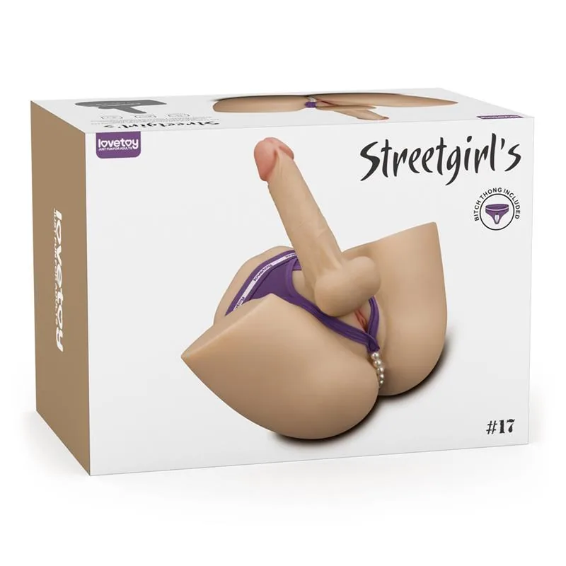 Masturbador Streetgirls 17 com Dildo Articulável Vagina e Ânus 24,5 cm