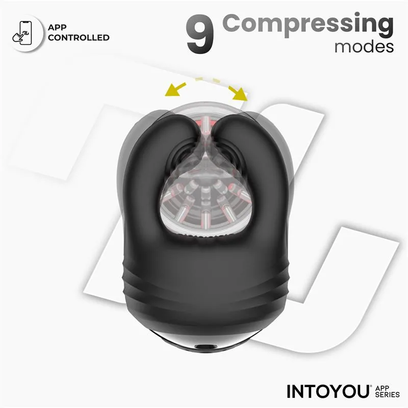 Masturbador Torky com Rotação e Compressão com App 15 cm — vista 3 de 3