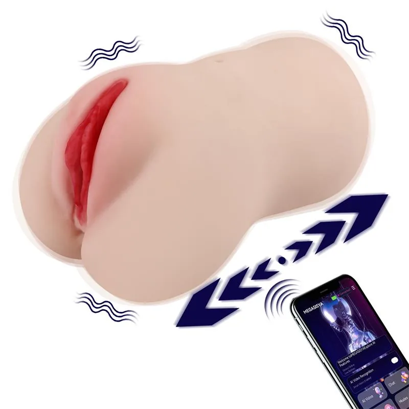 Masturbador Vibratório Eliza Vagina e Ânus com Vaivém e APP 21,5 cm — vista 2 de 3