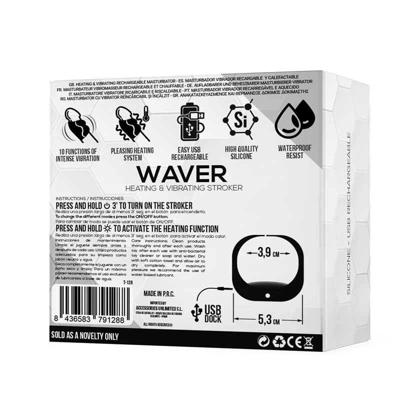 Masturbador Vibratório Waver com Função Calor Flexível — vista 3 de 3