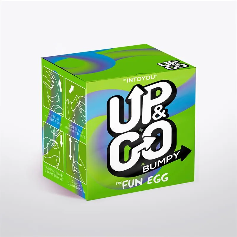 UP&GO Bumpy Ovo Masturbador Elástico Verde — vista 2 de 3