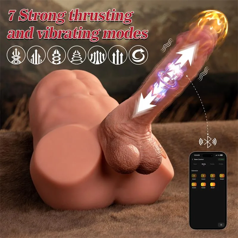 Masturbador Semi-Torso com Vaivém e Dildo Amovível Jonah Xise 3,48 kg