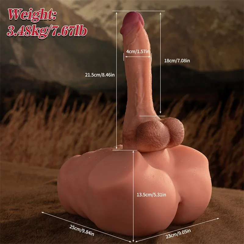 Masturbador Semi-Torso com Vaivém e Dildo Amovível Jonah Xise 3,48 kg — vista 10 de 10