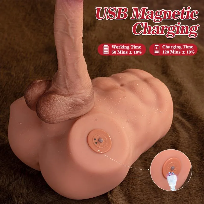 Masturbador Semi-Torso com Vaivém e Dildo Amovível Jonah Xise 3,48 kg — vista 6 de 10