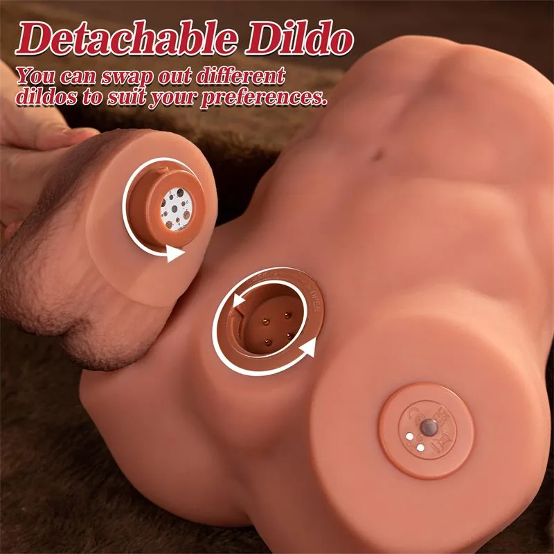 Masturbador Semi-Torso com Vaivém e Dildo Amovível Jonah Xise 3,48 kg — vista 7 de 10