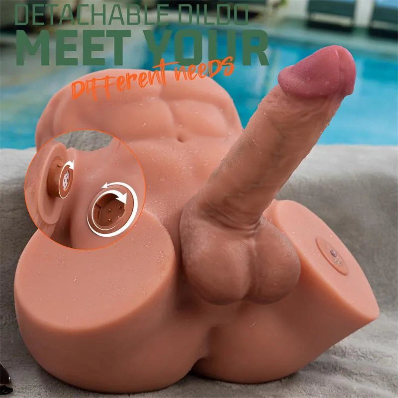 Masturbador Semi-Torso com Vaivém e Dildo Desmontável Gretel Xise 6 kg — vista 10 de 12
