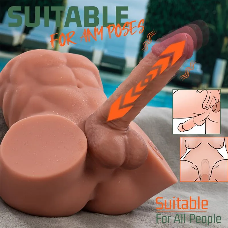 Masturbador Semi-Torso com Vaivém e Dildo Desmontável Gretel Xise 6 kg — vista 5 de 12